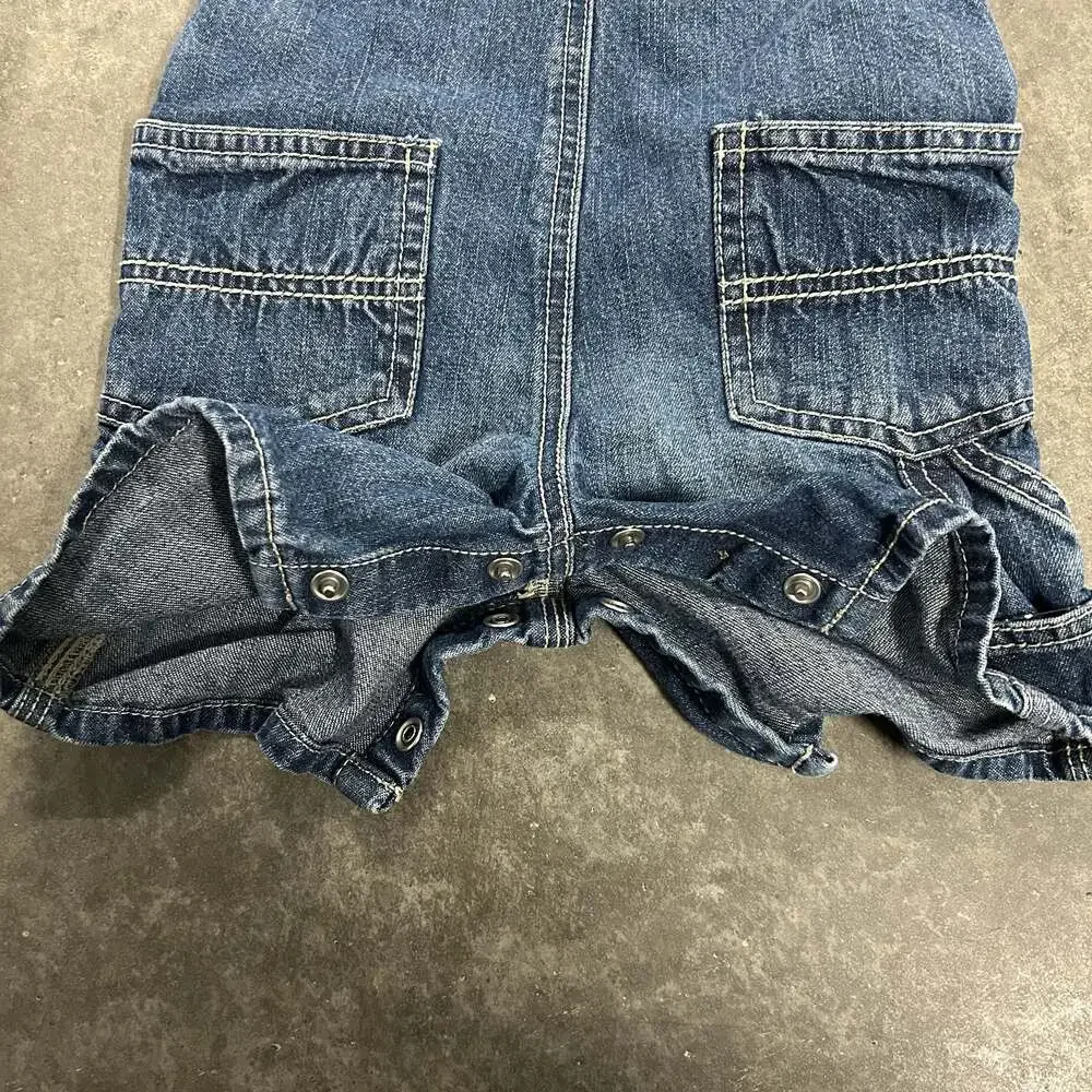 OshKosh B'gosh Vintage Denim Shortalls Overalls Size 12 Months